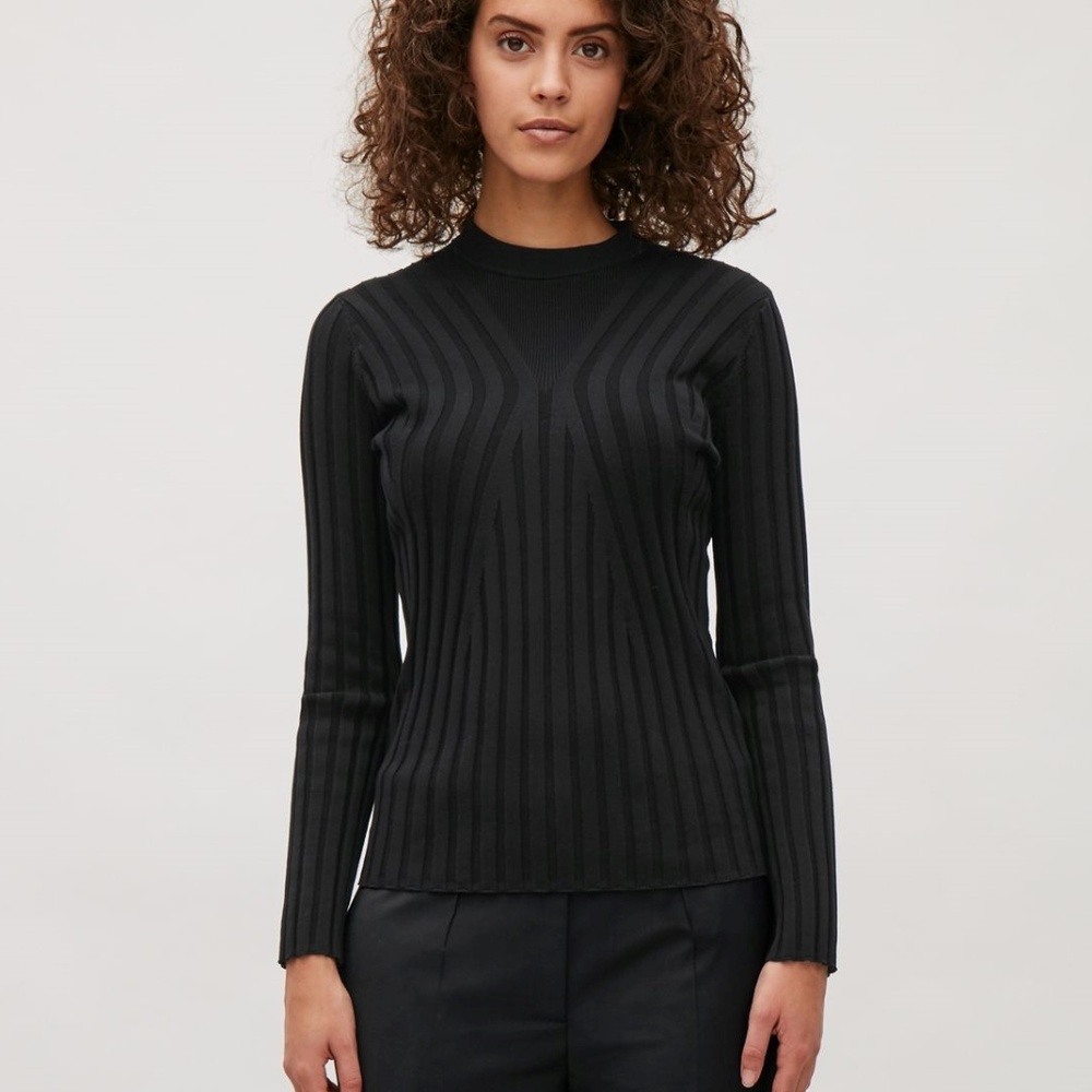 COS Contrast Rib Sweater